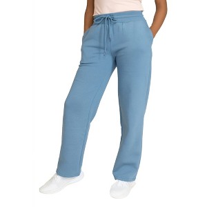 Blue Ice Women's Heavyweight Wide Leg Loose Fit Fleece Sweatpants - 1 of 3