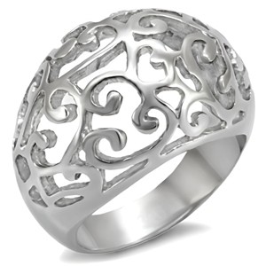Slickblue Designer Polished Stainless Steel Women's Ring - No Plating, No Stone, 5-10 Size - 1 of 4