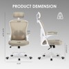 RISOKEYS Ergonomic Office Chair with Adjustable Lumbar Support & Headrest,Flip-Up Armrests for Home Office,Study Room,and Gaming - 3 of 4