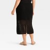 Women's Crochet-Style Pointelle Midi Sweater Skirt - A New Day™ - 2 of 3