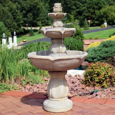 Solar Powered Bird Bath Fountain Pump Free Standing Garden Solar Water Decor GA 