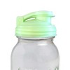 reCAP Mason Jar Pour Lid with Foldout Carry Loop | Wide Mouth | Glow Green | Leak-Proof Seal | 4-Pack | USA Made | Jar Not Included - 2 of 4