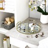 13"x13" Modern Round Vanity Mirror Tray Gold - Bath Bliss - 3 of 4