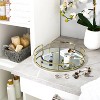 13"x13" Modern Round Vanity Mirror Tray Gold - Bath Bliss - image 3 of 4