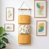 Anna-Kaci Hanging Wall Storage Organizer with Multiple Fabric Pockets and Orange Fruit Print Design - 3 of 3