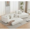 TiramisuBest Folding Convertible Sleeper Sofa Bed 2 in 1 3 Seat Lamb Velvet Gaming Couch Fold Out Floor Mattress Living Room Guest Room - 2 of 4