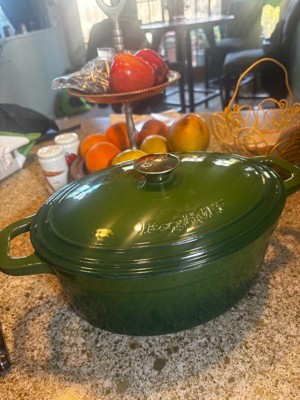 BergHOFF Neo 8Qt. Cast Iron Oval Dutch Oven, Matching Lid, Orange