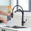 WOWOW 21.9 in. Single Handle Pull Down Sprayer Kitchen Faucet with MagnaTite Docking - 2 of 4