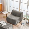 Okak Modern Foam Compression Sofa Lounge Chair with Footrest,Comfy Futon Set Accent Chair for Bedroom,Living Room,Office - 2 of 4