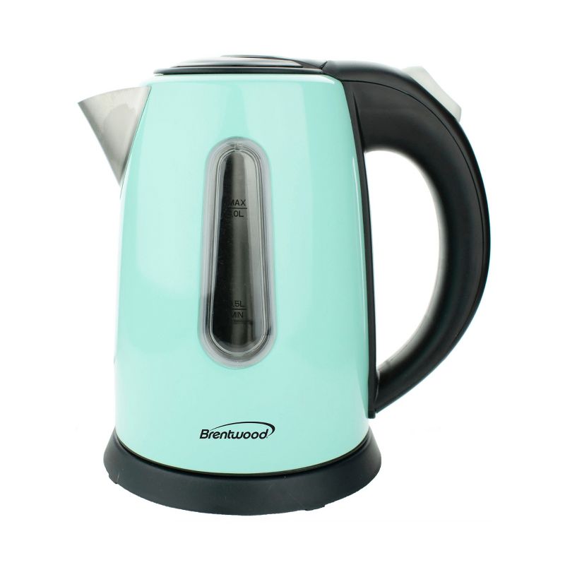 Brentwood 1 Liter Stainless Steel Cordless Electric Kettle in Blue, 3 of 8