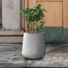 Rosemead Home & Garden, Inc. Kante Fiberglass Indoor Planter Pots Charcoal Gray 11.8"x11.8"x12.2" - 2 of 4