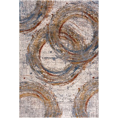 Luxe Weavers Modern Abstract Circle Area Rug