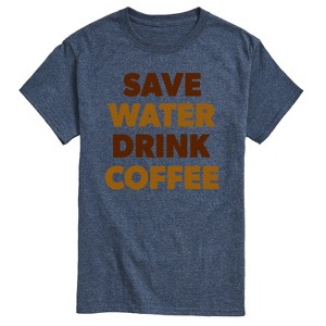 Men's - Instant Message - Save Water Drink Coffee Short Sleeve Graphic T-Shirt - 1 of 4