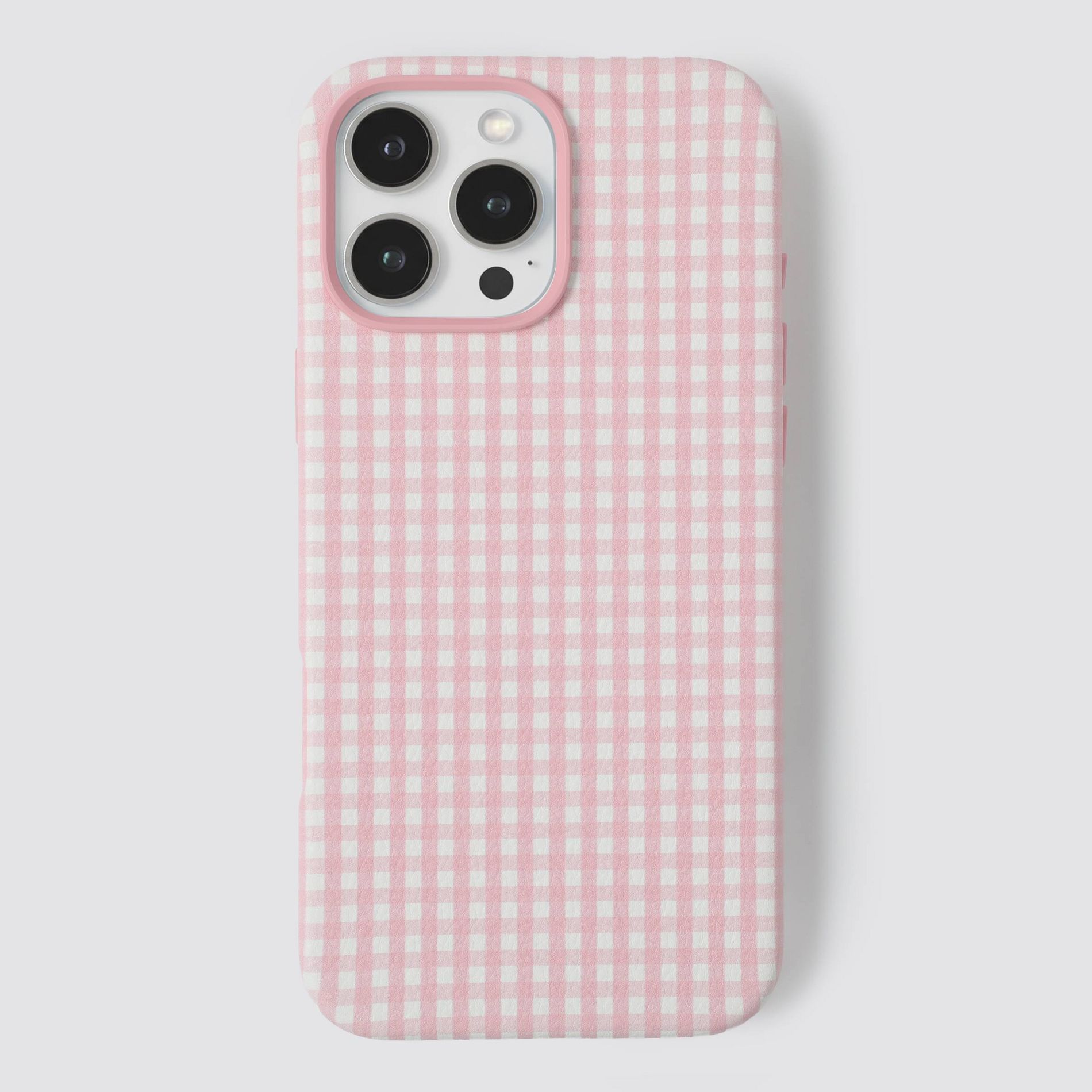 Hello Lux Gingham Phone Case - 16 Pro Max Pink