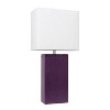 Lalia Home Lexington 21" Leather Base Table Lamps with Fabric Shade - 4 of 4