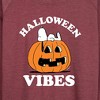 Women's - Peanuts - Halloween Vibes Lightweight French Terry Wide Neck Long Sleeve Shirt - 2 of 4