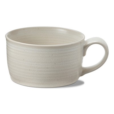 tagltd Loft Speckled Reactive Glaze Stoneware Soup Mug 17 oz. Matte White Dishwasher Safe