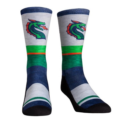 Rock Em Elite XFL Seattle Dragons Heather Stripe Crew Socks (S/M (6-8.5)) - image 1 of 1