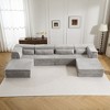 Whisen Modern Compression Loveseat, Convertible Floor Sofa Bed,DIY Boneless Modular Sectional Couch, No Assembly Required - 4 of 4