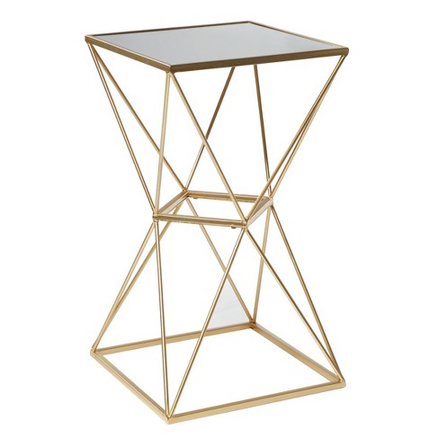 Zimlay Set of 3 Gold Metal Glam Accent Table 43304