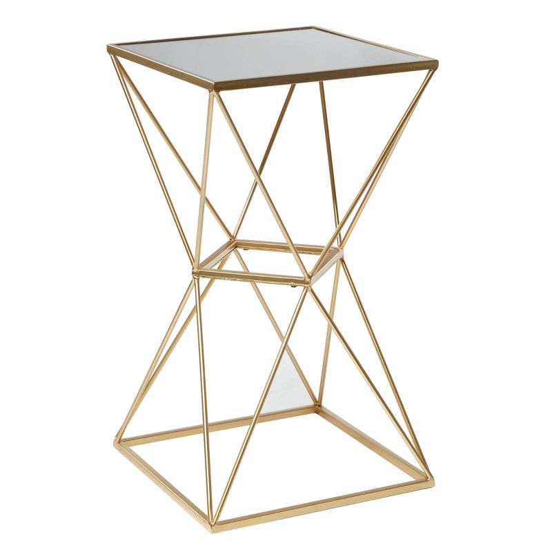Glam Geometric Mirrored Accent Table Gold - Olivia &#38; May, 1 of 11