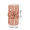 Unique Bargains Women's Heatless Voluminous Hair Roller 2.72"x1.38" Pink White 3pcs - 4 of 4