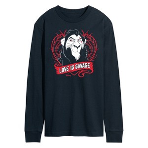 Men's - Disney Villains - Love Is Savage Long Sleeve Graphic T-Shirt - 1 of 4