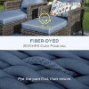 Patio Furniture Set 8 Peices with 44" Propane Gas Fire Pit Table, Outdoor Sectional Furniture Conversation Sofa Set with Cushion for Porch Backyard - 4 of 4