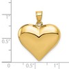 Black Bow Jewelry 14k Yellow Gold Puffed Heart Pendant, 22mm - 4 of 4