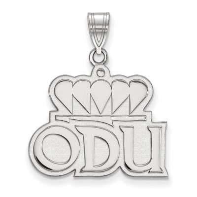 Black Bow Jewelry 14k White Gold Old Dominion Monarchs NCAA Large Pendant