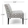 SKRAN Contemporary Loveseat for Living Room - Upholstered Fabric with Geometric Pattern and Birch Wood Frame, Grey - 2 of 4
