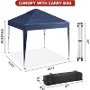 Acekool 10x10 Pop Up Canopy Tent, Commercial Instant Outdoor Shelter with Wheeled Bag & Sandbags, Sun Shade for Camping, Beach, Parties, White - 2 of 4