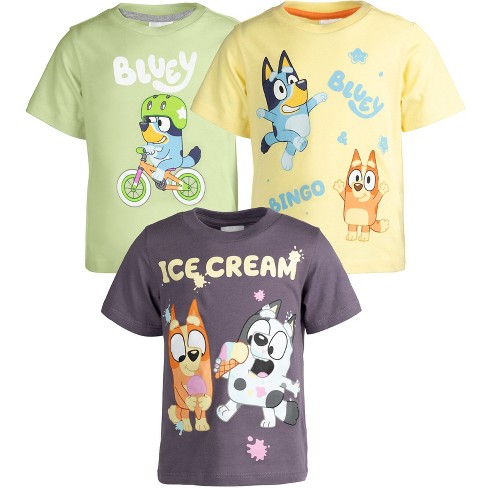Bluey Bingo and Mom Toddler/Little Girls 3 Pack Short Sleeve T-Shirt 