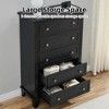 Whizmax 5 Drawers Dresser,storage dresser with Metal Handles,chest of drawers for bedroom, Living Room, Hallway, Office, Woodeen Dresser,Black - 4 of 4