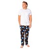 Sonic The Hedgehog Men's Allover Classic Character And Rings Pajama Pants - 4 of 4