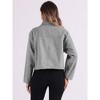 Allegra K Women's Zipper Lapel Collar Two Pockets Long Sleeve Casual Jacket - 3 of 4