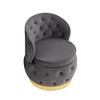 360-degree Swivel Barrel Accent Chair with Storage, Velvet Round Club Chair - 3 of 4