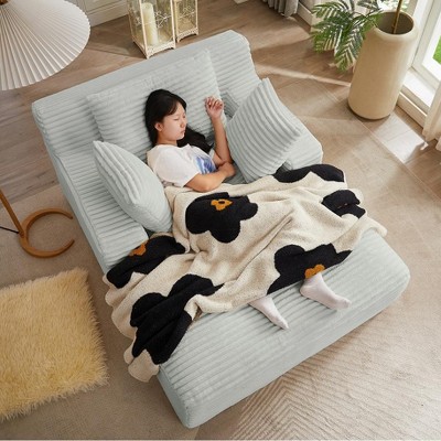 Dolonm 66" Deep-seated Armchair Recliner, Compressed Boneless Modern Sofa, Corduroy,No Assembly,for Living Room and Bedroom