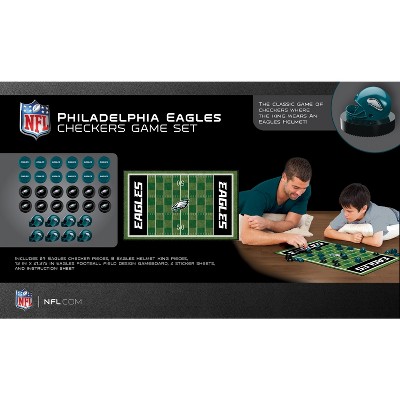 Philadelphia Eagles Green and Black Checkers Board Game Set