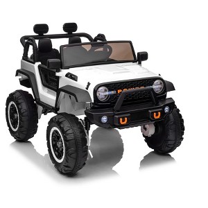 24V 2 Seaters Kids Ride Truck with Remote Control, 180W Motor 7Ah Battery 20" Seat Electric Ride on CarToy for 3+, Shovel, Led Light, Music - 1 of 4