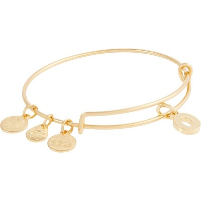 Alex and Ani Expandable Bangle for Women, Initials A to Z Letter Charms, Shiny Finish, 2 to 3.5 in