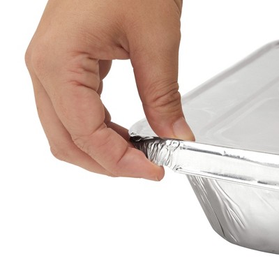 20 Pack Half Size Aluminum Pans with Lids for Baking and Catering