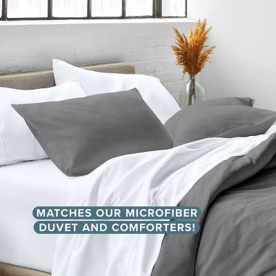 Gray Hypoallergenic Polyester Standard Pillow Sham Set