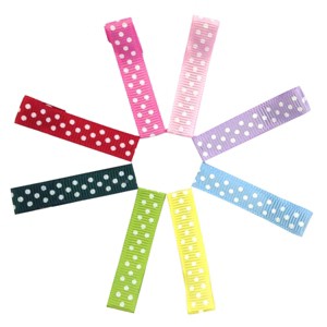 Wrapables Girls Ribbon Lined Alligator Clips (Set of 8) - 1 of 4
