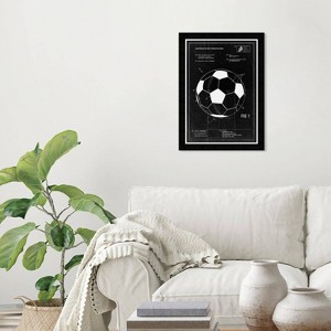 Wynwood Studio 15"x21" Soccer Ball 2012 Wall Art Black Frame: Modern Canvas, Wood Composite, Vertical Orientation - 1 of 3