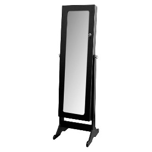 Ore International Jewelry Armoire Brown: Hardwood Free Standing Organizer with Mirror, Metal Hardware - 1 of 4