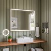 ALFI ABM9WLED-PCPolished Chrome Wall Mount Round 9Inch 5x Magnifying Cosmetic Mirror with Light - 3 of 4