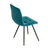 Nordlys Set of 2 Metal and Fabric Dining Chairs Modern Design Style Upholstery Dining Room - 3 of 4