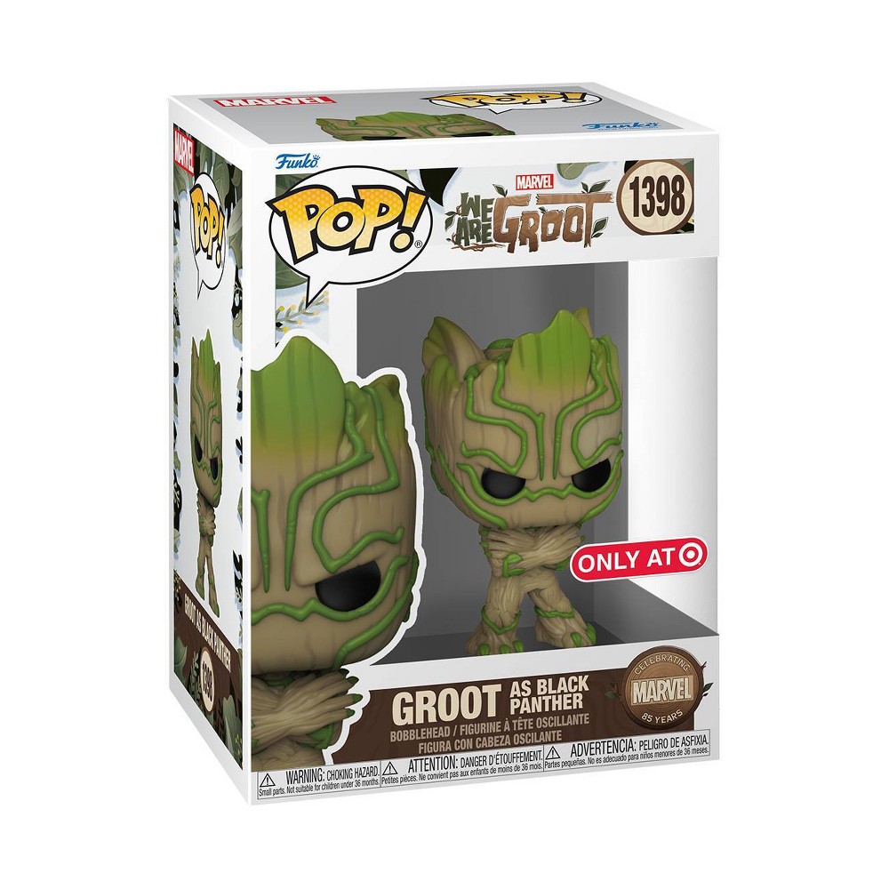 Funko POP! Marvel: We Are Groot - Groot as Black Panther Figure (Target Exclusive)