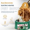 Farm Innovators P-60 1.5 Gallon Electric Heated Pet Water Bowl with Thermostatic Control and Anti Chew Cord Protector, 60 Watt, Green (2 Pack) - image 2 of 4